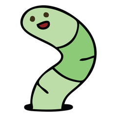 quirky hand drawn cartoon snake