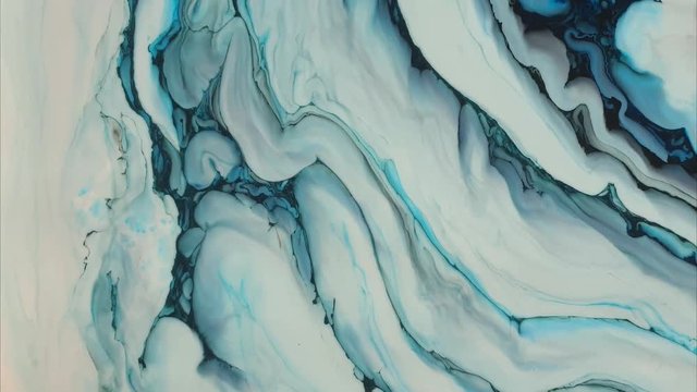 Abstract beautiful smoothly moving pattern of color paint. Eastern style of Ebru painting.Psychedelic.Stylish color combination, genuine luxury 