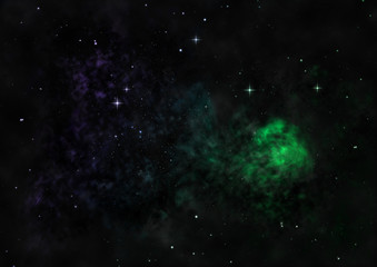 Small part of an infinite star field. 3D rendering