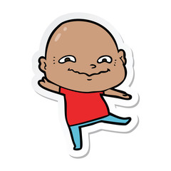 sticker of a cartoon creepy guy