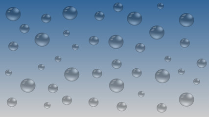 Blue abstract background with bubbles. Vector illustration.