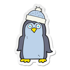 sticker of a cartoon penguin