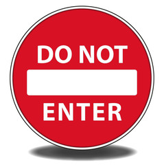 road sign, do not enter,