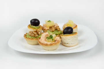 Several beautiful tartlets with different fillings