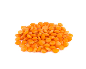 Lentil isolated on white background