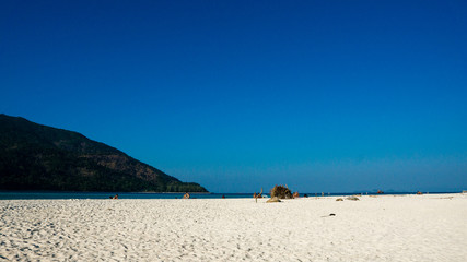 beach and sea, blue sky