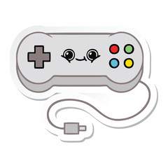 sticker of a cute cartoon game controller