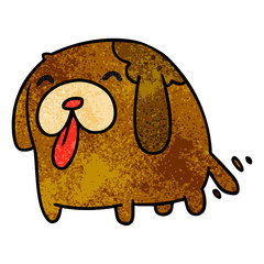 Obraz premium textured cartoon kawaii of a cute dog
