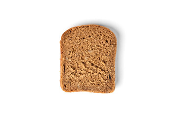 Rye bread isolated on white background.