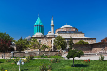 Fototapeta na wymiar Mevlana Museum and Mausoleum at Konya Turkey