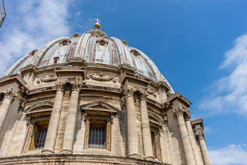 The dome of Saint Peters basilica at Vatican City