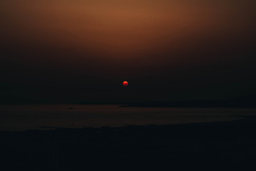 sunset in desert