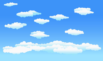 Day Sky cloud, sunny day vector backround