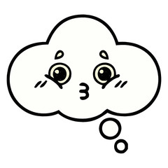 comic book style cartoon thought bubble