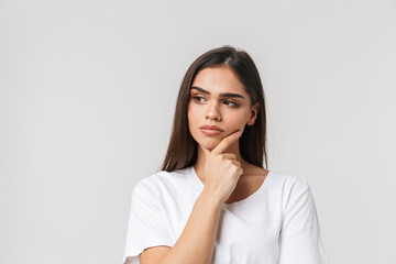 Portrait of a beautiful young woman casualy dressed