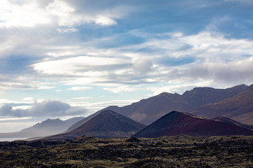 Fototapeta na wymiar Iceland. Beautiful summer landscapes with a view of the nature of the island