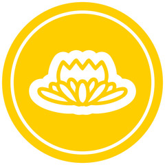 lotus flower circular icon