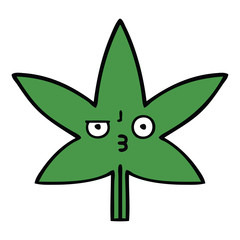 cute cartoon marijuana leaf