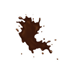 Appetizing liquid hot chocolate. Illustrations isolated on white background. Graphic concept for your design