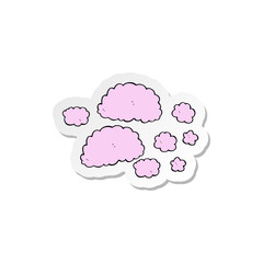 sticker of a pink clouds