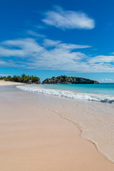 The idyllic sandy beach at Horseshoe Bay, on the island of Bermuda