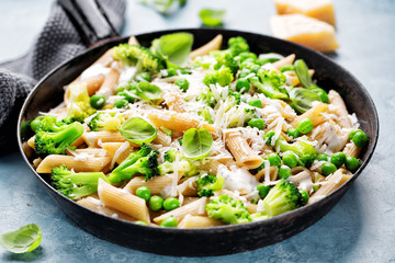 Healthy italian pasta with broccoli