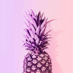 Pineapple in neon color