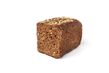 Rye bread isolated on white background.