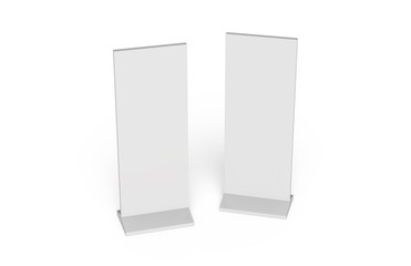 Outdoor advertising POS POI stand banner or lightbox, mock up template on isolated white background, ready for your design, 3d illustration