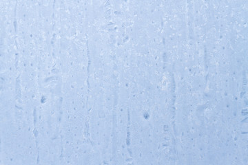 Frosty patterns on a frozen ice box in the early morning