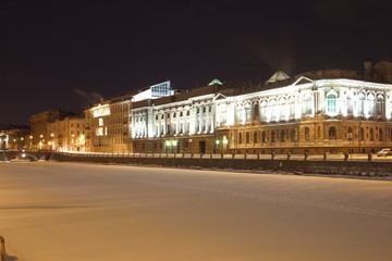 Fototapeta na wymiar St. Petersburg winter night