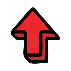 cute cartoon pointing arrow