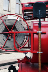 details and structure of the fire truck