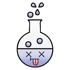 gradient shaded cartoon test tube