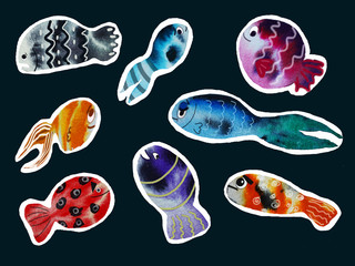 stickers with fish