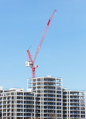Fototapeta premium London, United Kingdom - Februari 22, 2019 : A new building under construction in London on Februari 22, 2019