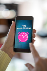 Time management concept on a smartphone