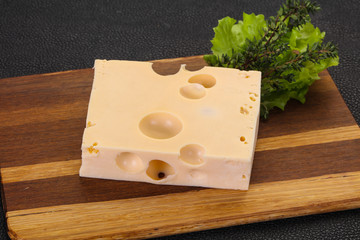 Maasdam cheese brick