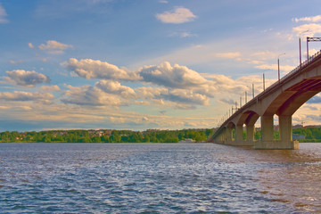 The Volga River in the summer. Kostroma, Russia.