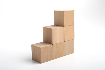 Growth Blocks Steps Isolated On White