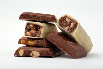 milk and cocoa chocolates 