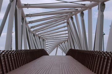 a fragment of a metal structure as a poster