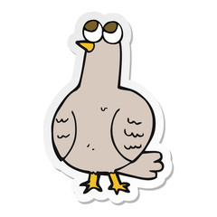 sticker of a cartoon bird