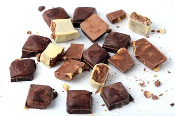 milk and cocoa chocolates 