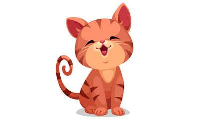 Cute little kitten vector illustration 3