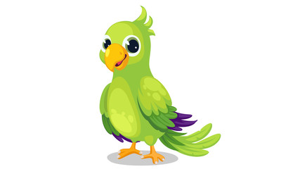 Parrot cartoon vector illustration 1