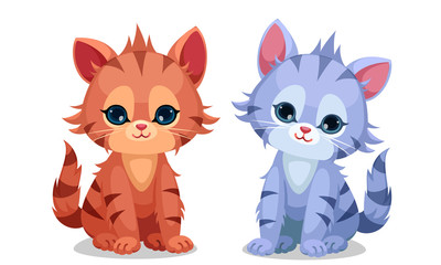 Cute little kittens vector illustration