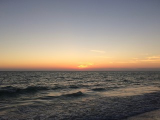 sunset on the beach