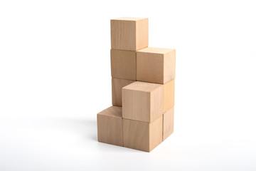 Growth Blocks Steps Isolated On White