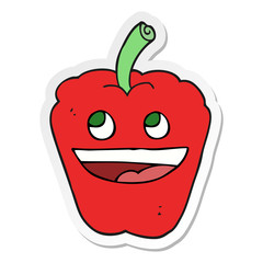 sticker of a cartoon pepper